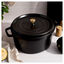 9 qt, Round, Dutch Oven, Matte Black,,large preview