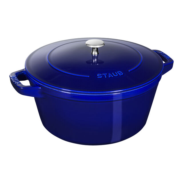 4-pc Stackable Cookware Set, Dark Blue, Cast Iron ,,large