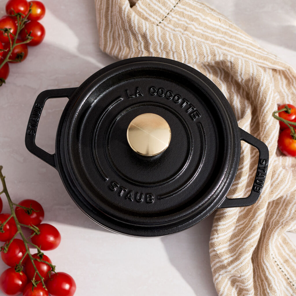 1.25 qt, Round, Dutch Oven, Matte Black,,large