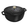 5 qt, Essential French Oven with Horse Lid, Matte Black,,large