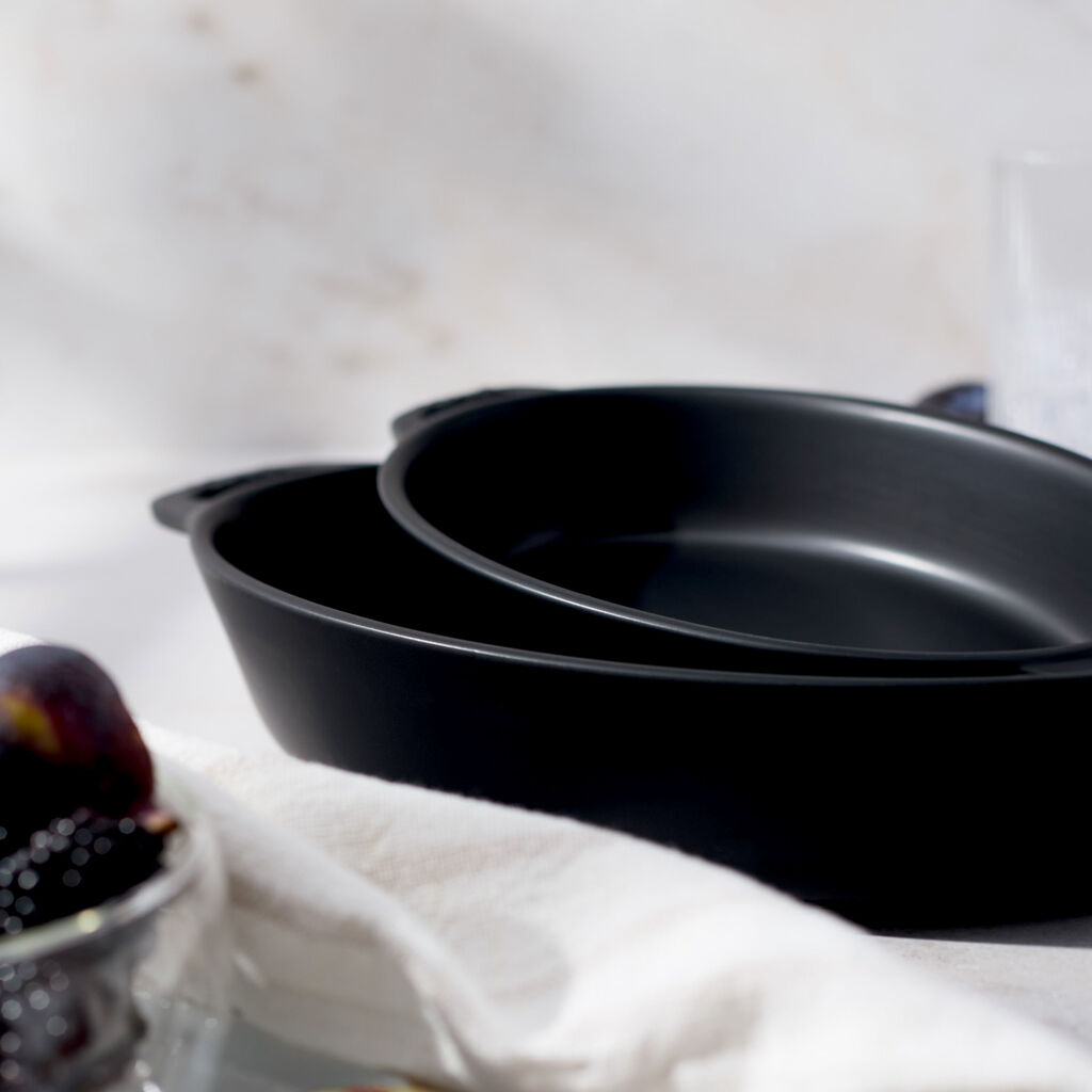 2-pc, Baking Dish Set, Matte Black,,large