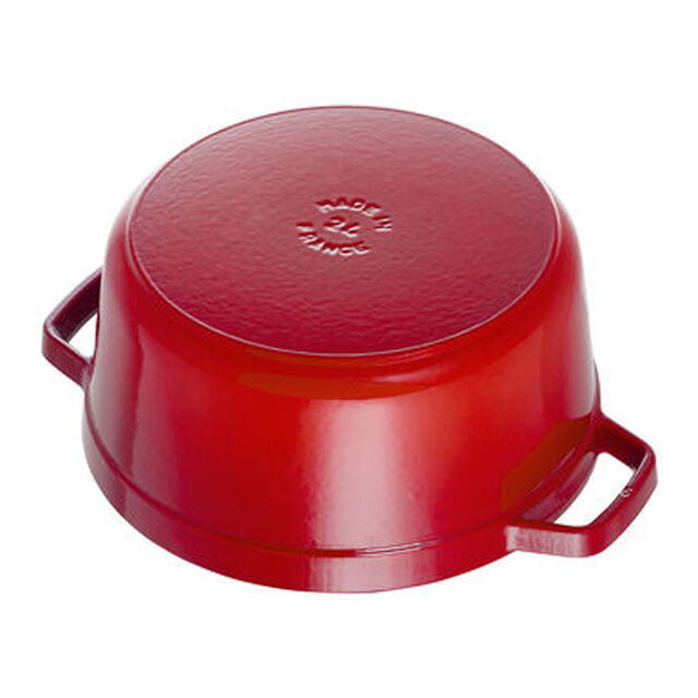 7 qt, Round, Dutch Oven, Cherry,,large