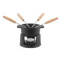 4-inch, 0.25-qt Mini Chocolate Fondue Set, Matte Black,,large