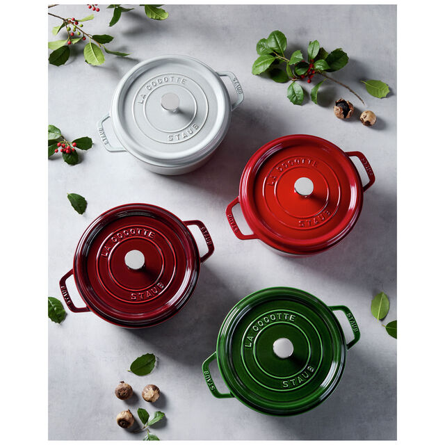 4 qt, Round, Cocotte, Cherry - Factory Second,,large