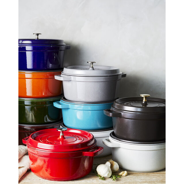 5.5 qt, Round, Dutch Oven, Cherry,,large