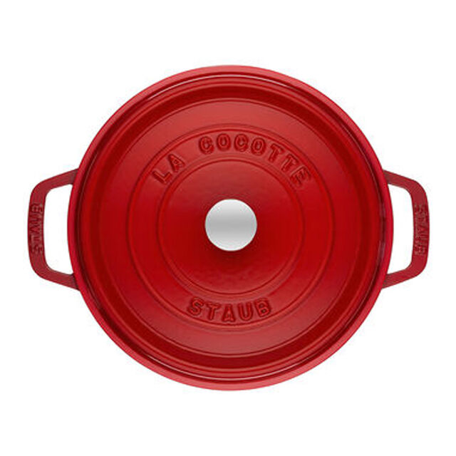 7 qt, Round, Dutch Oven, Cherry,,large