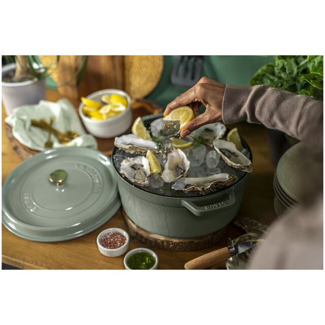 4 qt, Round, Dutch Oven, Eucalyptus - Factory Second,,large