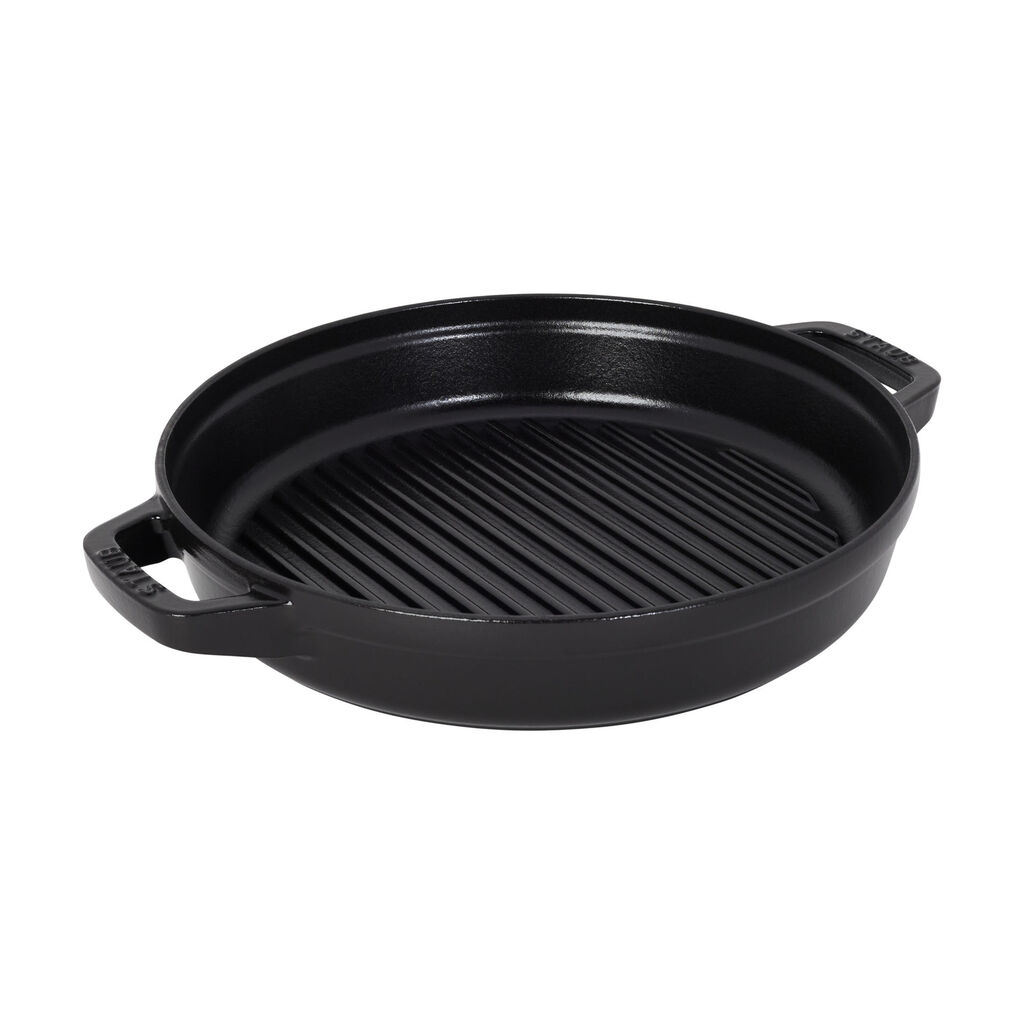 4-pc Stackable Cookware Set, Matte Black, Cast Iron ,,large