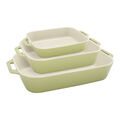 3-pc, Rectangular Baking Dish Set, Light Green,,large