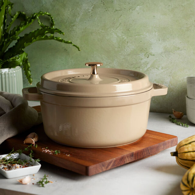 4 qt, Round, Cocotte, Sesame,,large