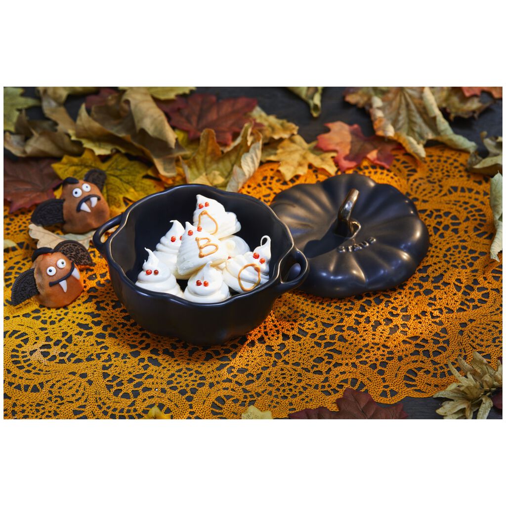 0.5 qt, Pumpkin, Petite Dutch Oven, Matte Black,,large