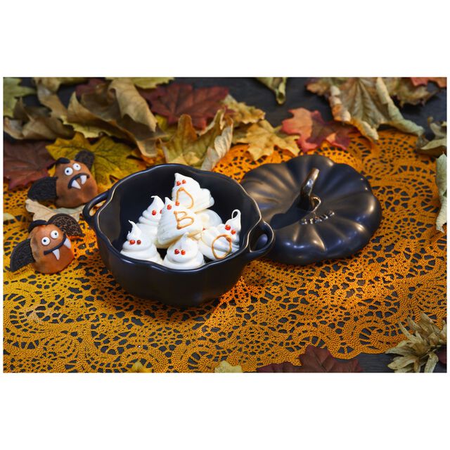 0.5 qt, Pumpkin, Petite Dutch Oven, Matte Black,,large