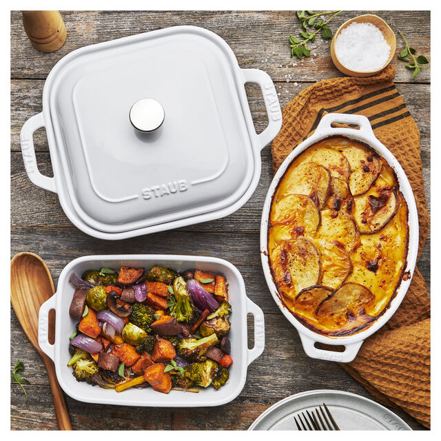 4-pc, Mixed Baking Dish Set, White,,large