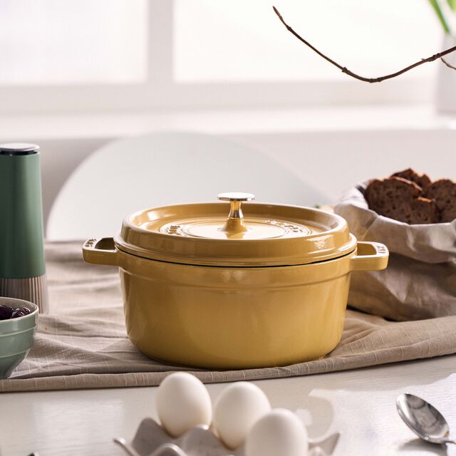 4 qt, Round, Dutch Oven, Citron,,large