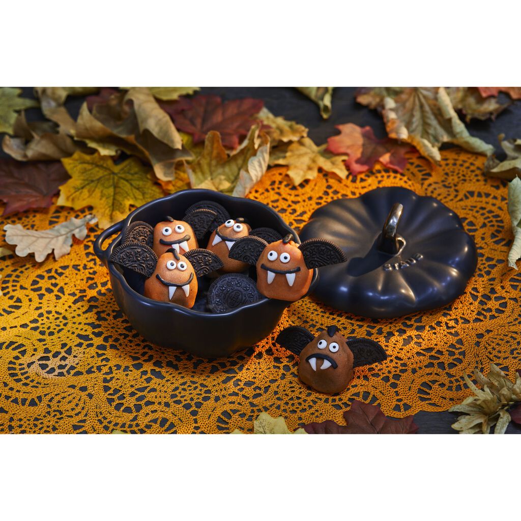 0.5 qt, Pumpkin, Petite Dutch Oven, Matte Black,,large