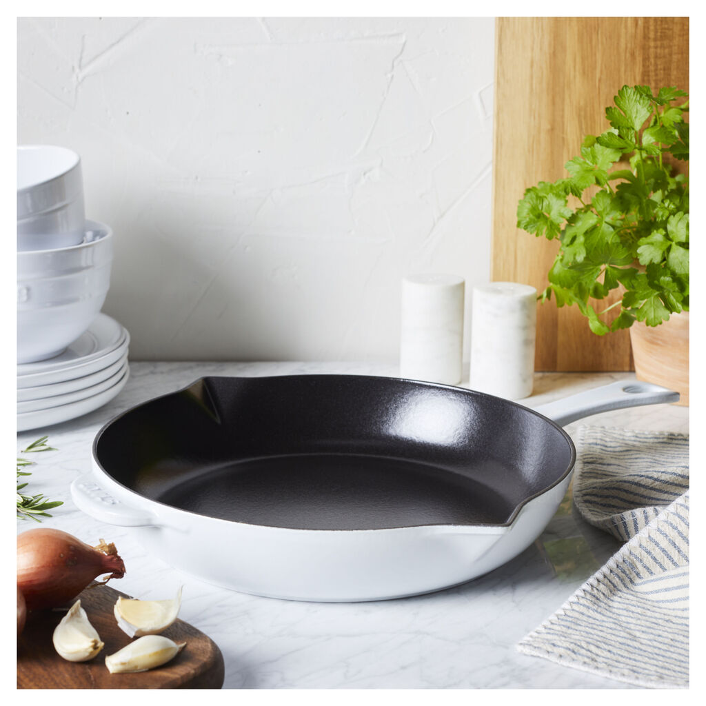 10-inch, Fry Pan, Pure White,,large