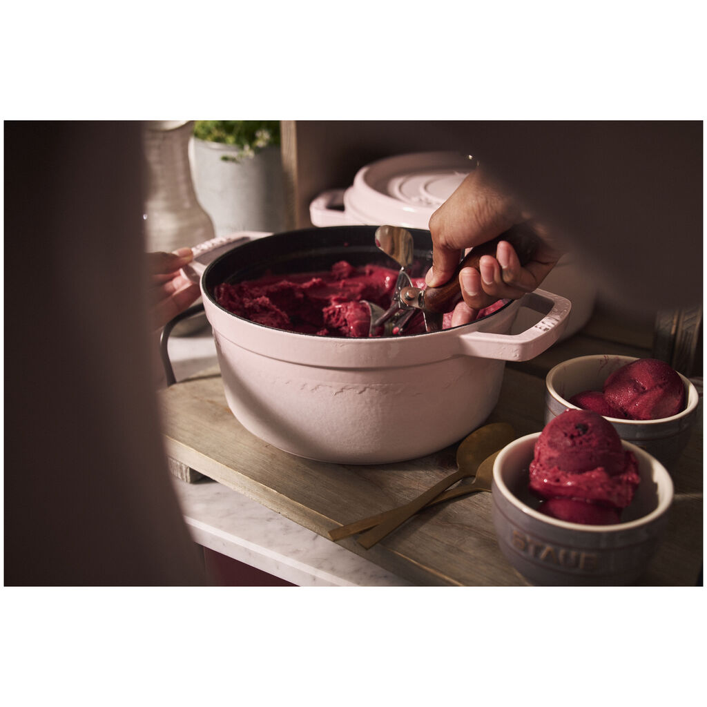 4 qt, Round, Cocotte, Peony Pink - Factory Second,,large