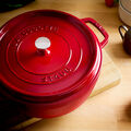 6 qt, Round, Shallow Wide Dutch Oven, Cherry,,large