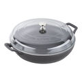 3.5 qt, Braiser With Glass Lid, Matte Black,,large