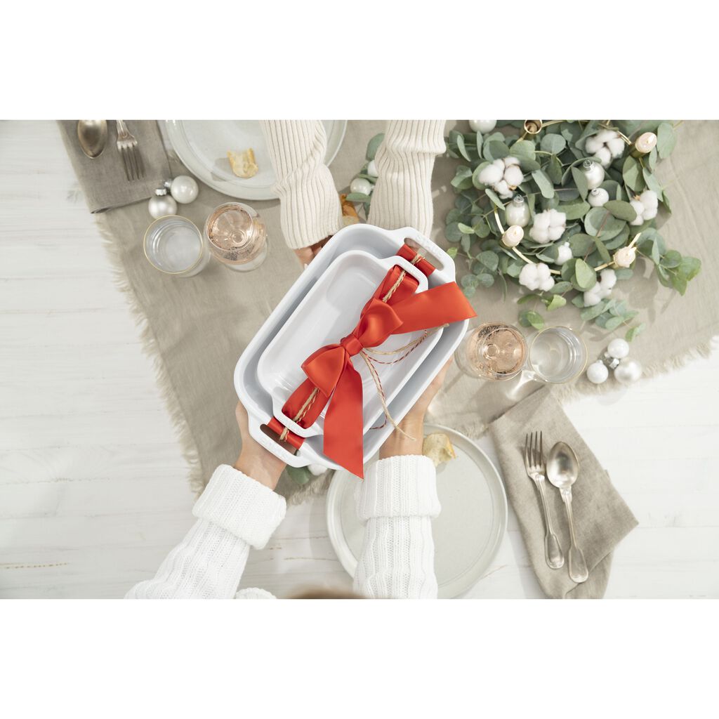 2-pc, Rectangular Baking Dish Set, White,,large