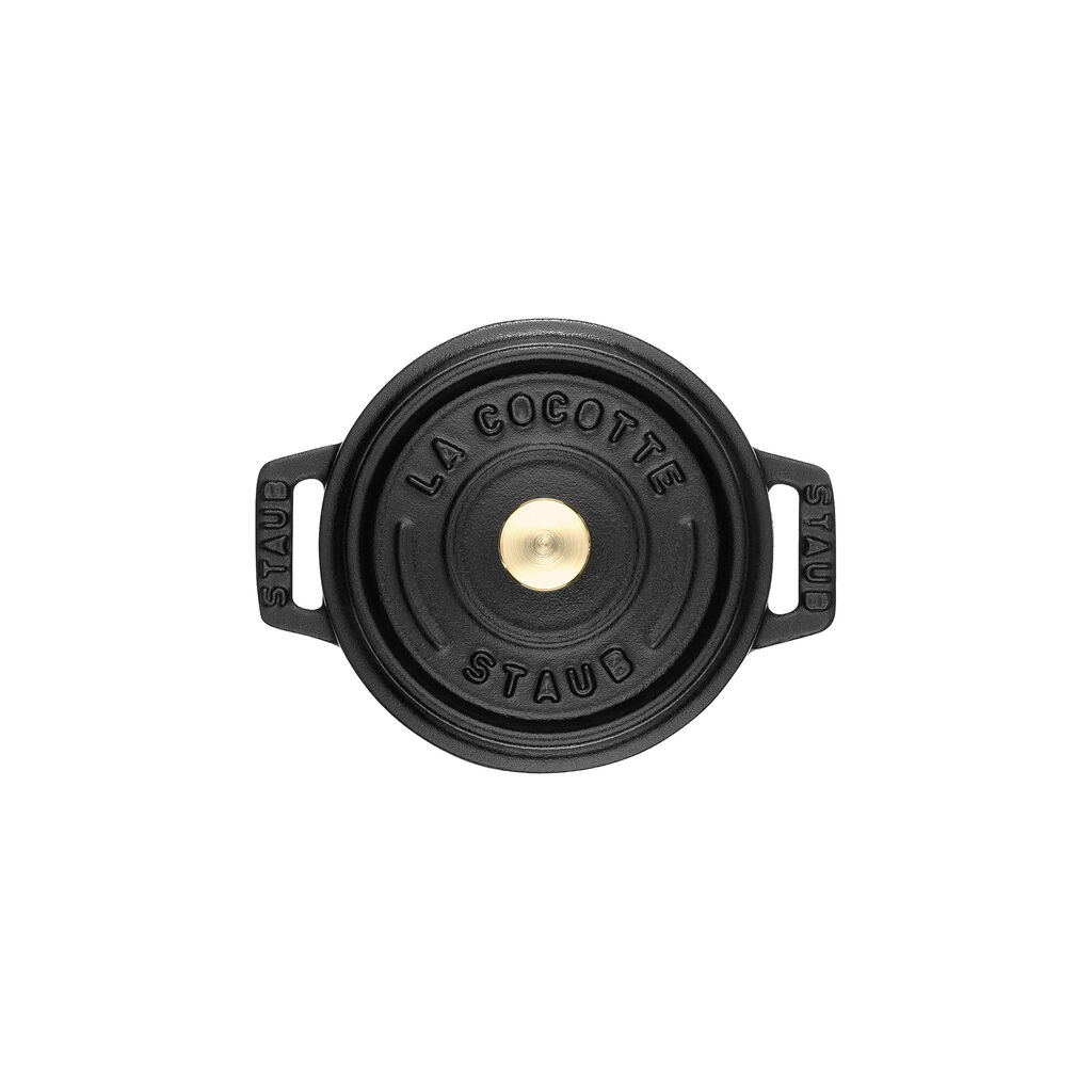 0.25 qt, Mini Round Dutch Oven, Matte Black,,large