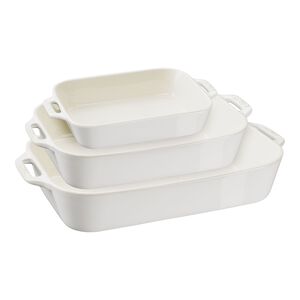 3-pc, Ovenware set, Ivory-White