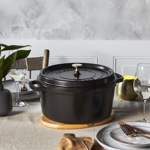4 qt, Round, Dutch Oven, Matte Black