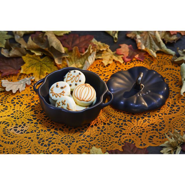 0.75 qt, Pumpkin, Petite Dutch Oven, Matte Black,,large