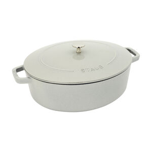 6 qt, Wide Oval French Oven, White Truffle