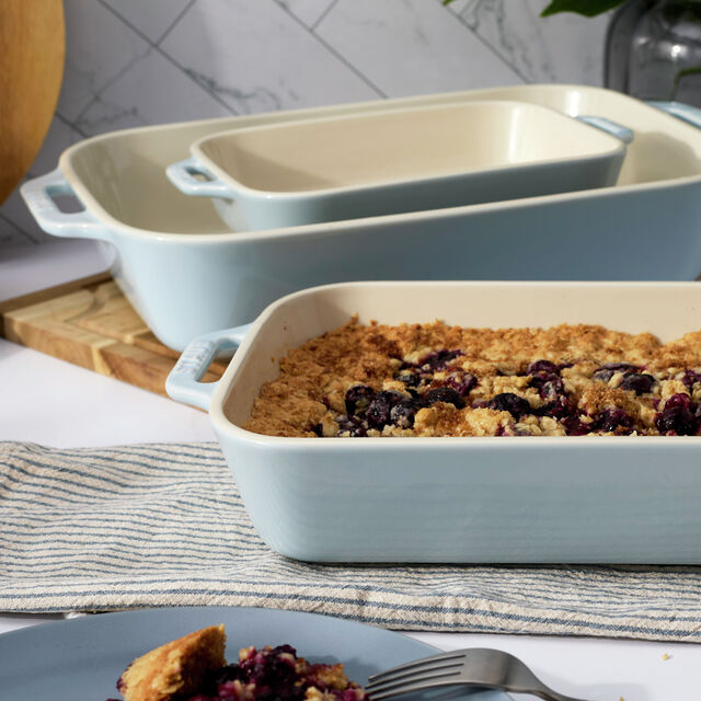 3-pc, Rectangular Baking Dish Set, Light Blue,,large