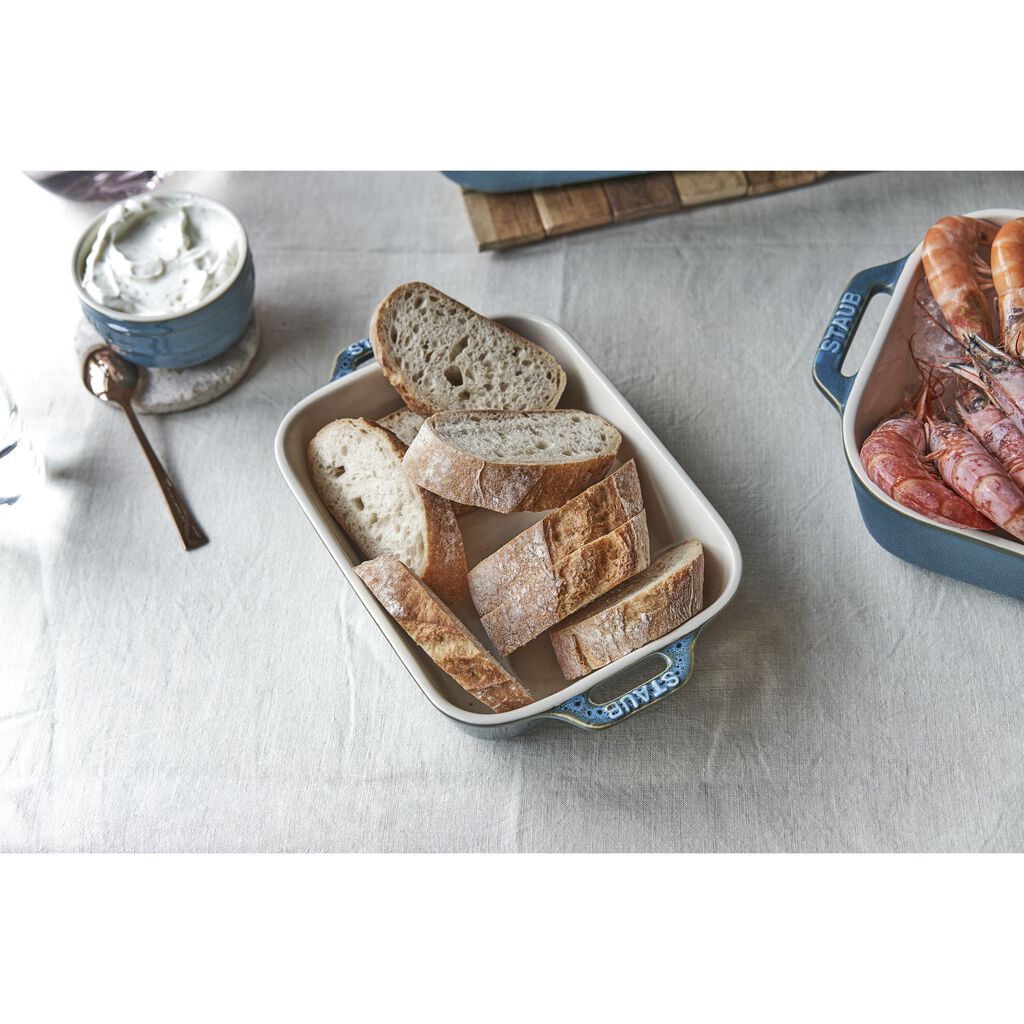 3-pc, Rectangular Baking Dish Set, Rustic Turquoise,,large