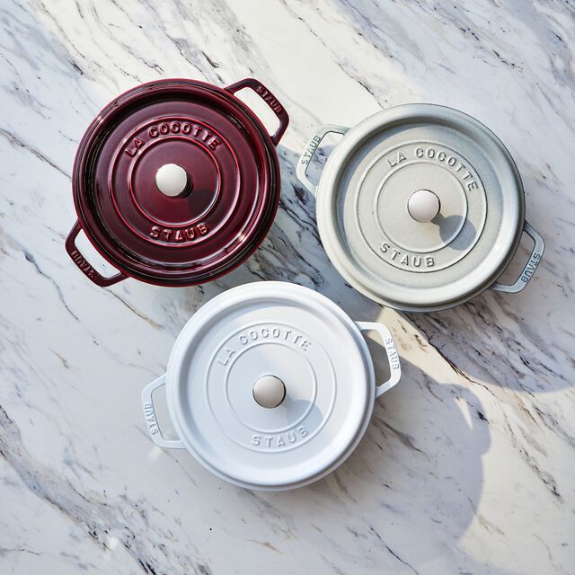 4 qt, Round, Dutch Oven, Pure White,,large