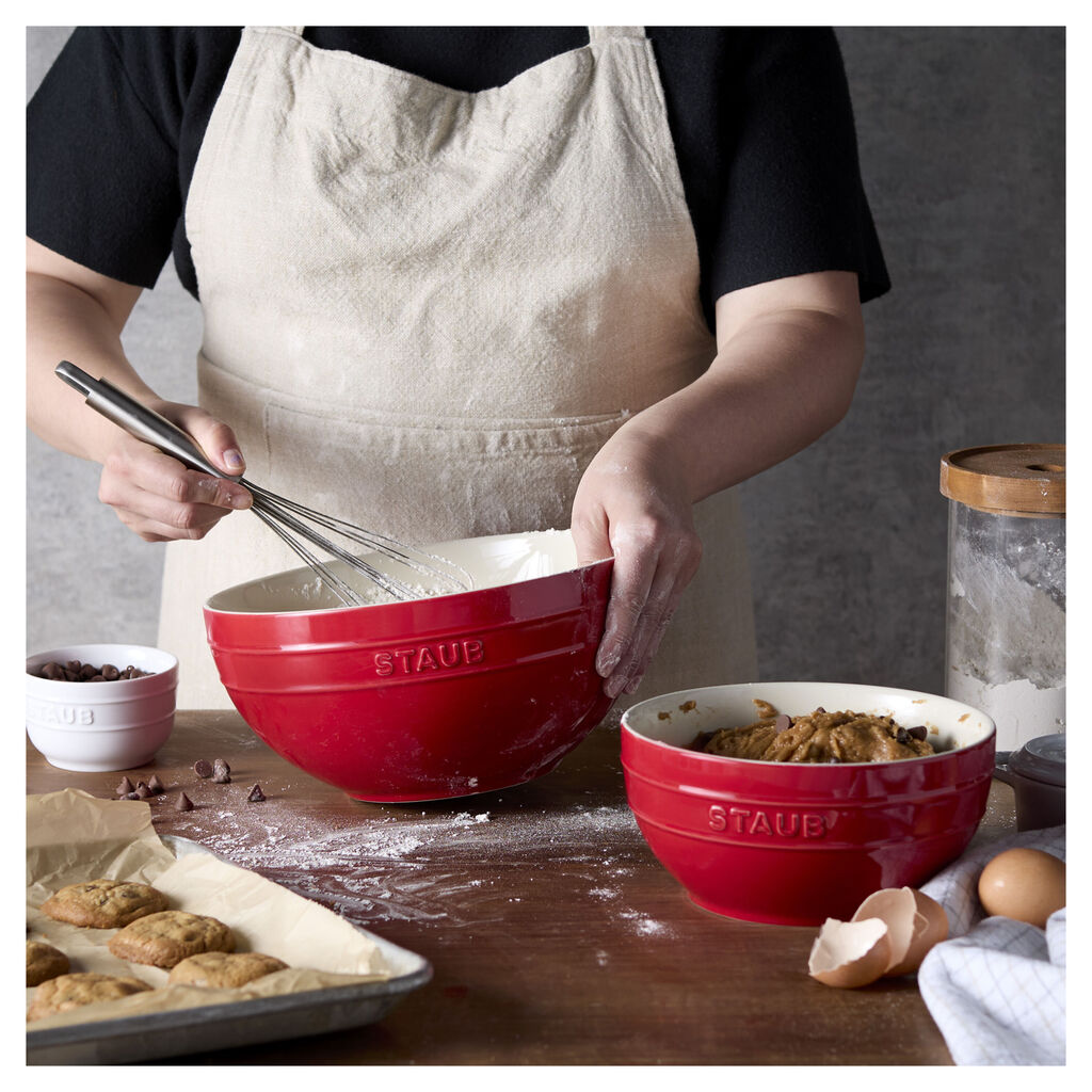 2-pc, Large Mixing Bowl Set, Cherry,,large