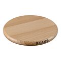 6-inch, Round, Magnetic Wood Trivet, Brown,,large