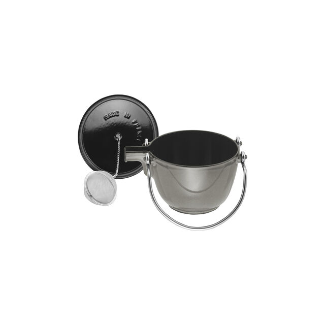 1 qt, Round, Tea Kettle, Graphite Grey,,large