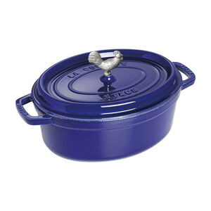 5.75 qt, Oval, Coq Au Vin Dutch Oven, Dark Blue