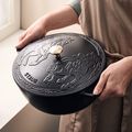 5 qt, Essential French Oven with Horse Lid, Matte Black,,large