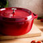 6 qt, Round, Shallow Wide Dutch Oven, Cherry,,large preview
