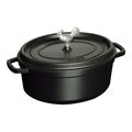 5.75 qt, Oval, Coq Au Vin Dutch Oven, Matte Black,,large