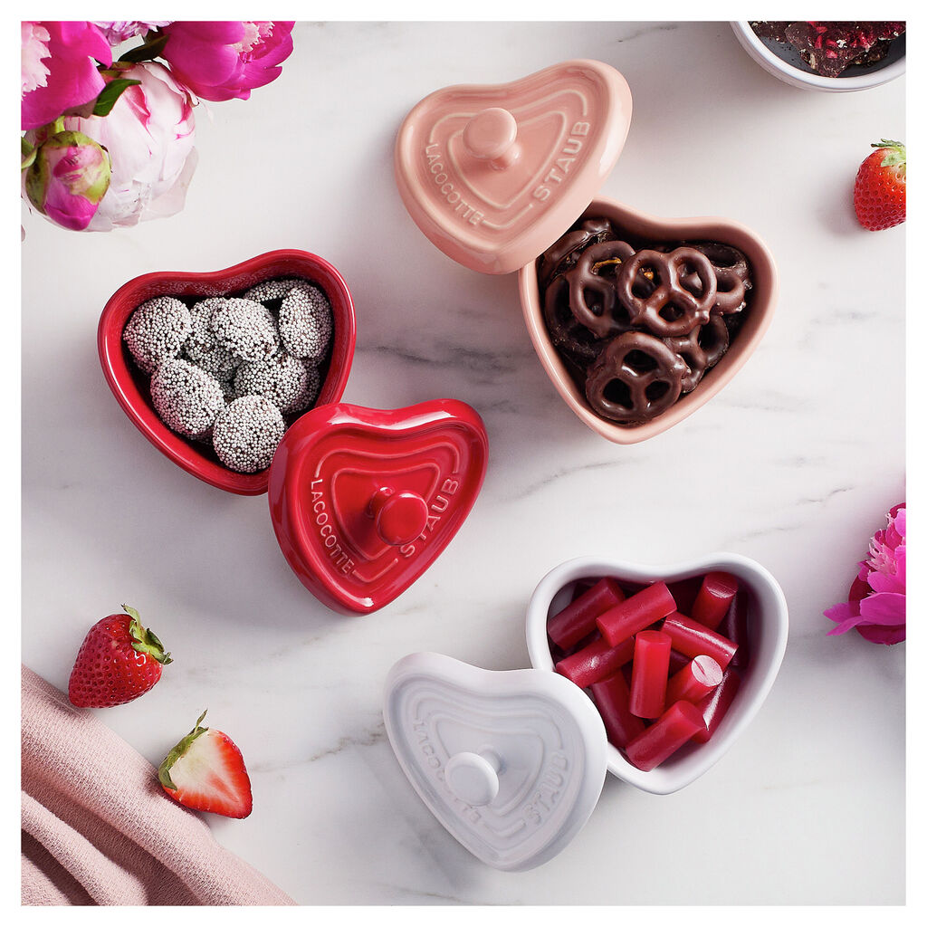 3-pc, Mini Heart Dutch Oven Set, Mixed Colors,,large