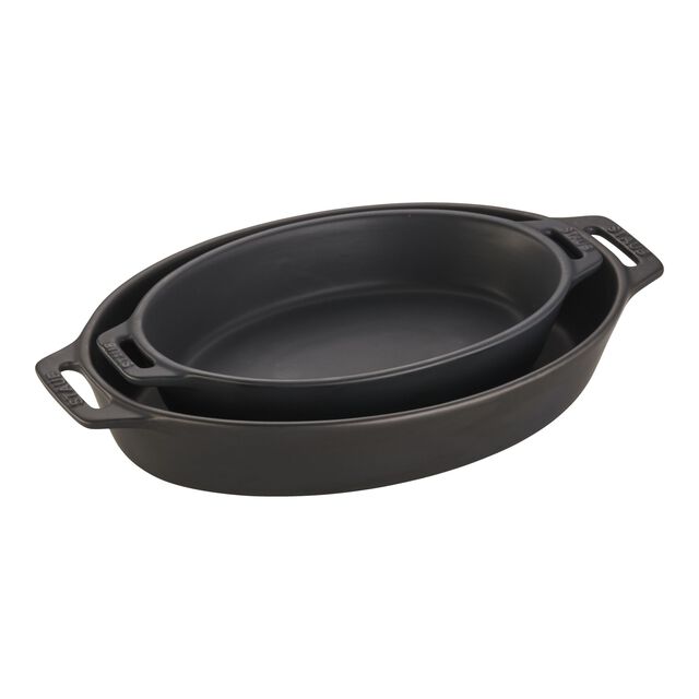 2-pc, Baking Dish Set, Matte Black,,large