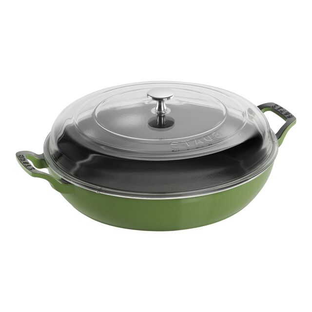3.5 qt, Braiser With Glass Lid, Pistachio,,large