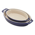 2-pc, Oval Baking Dish Set, Dark Blue,,large