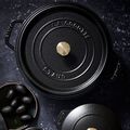 7 qt, Round, Dutch Oven, Matte Black,,large