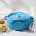 4 qt, Round, Shallow Wide Dutch Oven, French Blue,,large