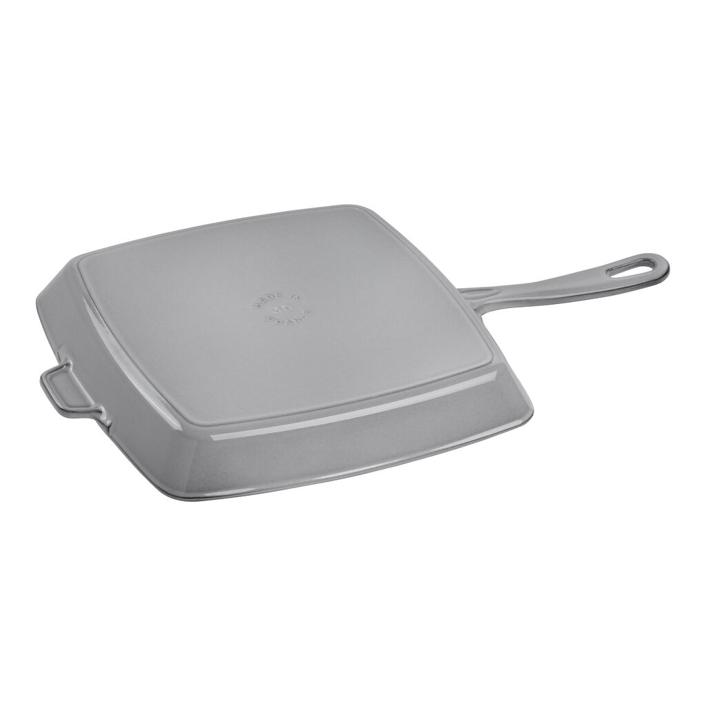 12-inch, Cast Iron, Square, Grill Pan, Graphite Grey,,large