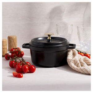 1.25 qt, Round, Dutch Oven, Matte Black