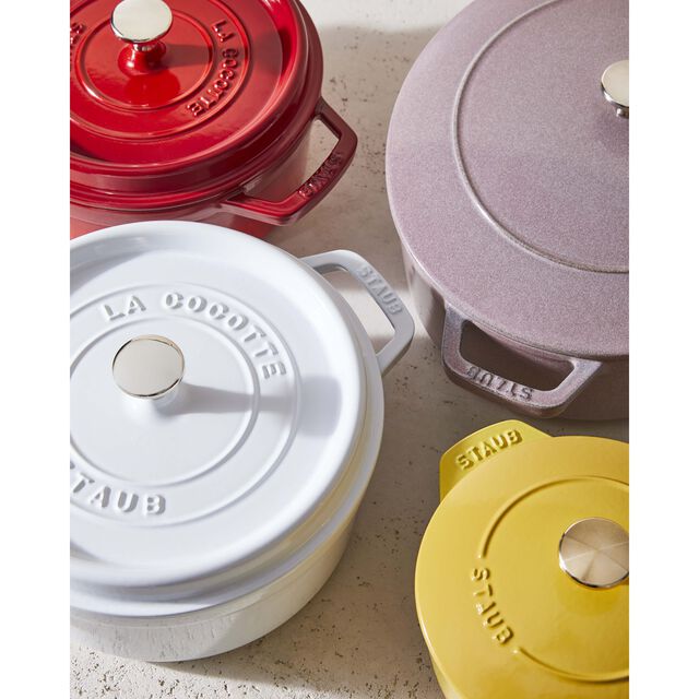 7 qt, Round, Dutch Oven, Pure White,,large