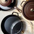 3.5 qt, Braiser With Glass Lid, Matte Espresso,,large
