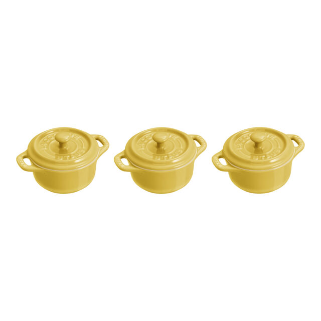 3-pc, Mini Round Dutch Oven Set, Citron,,large